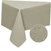 Faux Linen Waterproof Spill-Proof Tablecloth Stain Resistant Rectangle Table