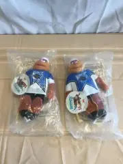 Pair Of 2 Muppets NHL McDonalds Fozzie plush Dolls NEW IN ORIGINAL SEALED BAGS