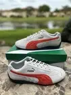 Size 9.5 Puma Speedcat Shield SD Ash Grey Red Black Mens Sneakers 387272 04