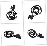 HONITANO Plastic Microphone Mount Holder Studio Recording Bracket for Large Diaphragm Mics Durable Plastic Design for Radio and Voice Services Black