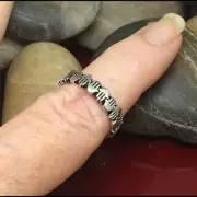 Sterling Silver Hamza Band Eternity Ring