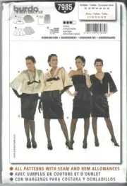 Burda Sewing Pattern 7985, Jacket, Skirt, Bustiere, Size 6 - 18, Uncut