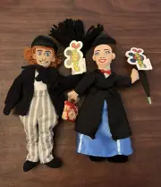 Disney Mary Poppins & Bert Mini BeanBag 10" Plush Doll Set with Tags Mouseketoys