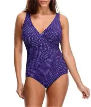 MIRACLESUIT OCEANUS DOT MIRACLE SWIM SUIT U/W "DD" BRA BATHING SWIMMING COSTUME