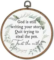 KSDUT Christian Wall Art Decor - Scripture Bible Verse Wall Art Canvas Frame Hanging Prints, Inspirational Wall Art Decor for Prayer Room Office Home Bedroom Decorations 8"x8"