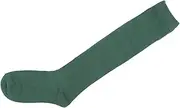 [Generic] 6 Pairs Girls School Knee High Cotton Socks Plain Black White Navy Socks 5-8 9-12 13-3 Green 2-8
