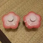 Le Creuset Flower Petite Ramekin Rose Quartz Set of 2 with Tray Stoneware Japan