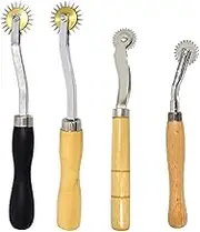 Honbay 4PCS Sewing Tracing Wheel Needle Point Tracing Wheel Sewing Tool Stitching Wheel Tool for Professional Stitch Marking Spacer Leathercraft