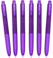 Uni-Ball Signo UMN-155-07 Gel Ink Retractable Rollerball Pen - 0.7mm Fine - Violet Ink - Pack of 6