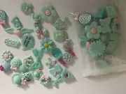 2 Pack 30pcs Green Blue Charms, for Slime DIY party sketchbook Fast Shipping