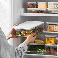 在飛比找生活市集優惠-透明冰箱密封保鮮盒 食物收納盒 水果蔬菜整理盒
