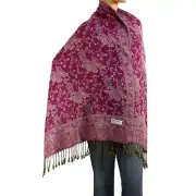 Women's Woven Paisley Pashmina Shawl Wrap Scarf 80" x 27" 1 - Violet