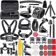 50 in 1 Action Camera Accessory Kit 33X22X8Cm Compatible Large Carrying Case for