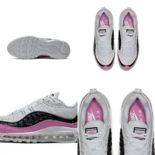 【NIKE 耐吉】休閒鞋 Wmns Air Max 98 SE 女鞋 白 粉紅 黑 氣墊 厚底(AT6640-100)