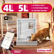 Automatic Pet Dog Cat Feeder Waterer 4L Food 5L Water Dispenser Set WiFi App