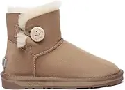 [EVERAU] Mini Button | Double Faced Sheepskin Upper - Women - UGG Boots
