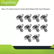 10pcs 1/4" Camera Screw for Camera Quick Release Plate Tripod Monopod