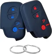 REPROTECTING Silicone Rubber Key Fob Cover Compatible with 2005-2017 Lexus CT200h ES350 GS300 GS350 GS430 GS450h GS460 is F IS250 IS350 LS460 LS600h LX570 RX350 HYQ14AEM HYQ14ACX