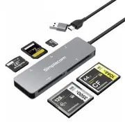 Simplecom CR407 5-Slot SuperSpeed USB 3.0 and USB-C to CFast/CF/XD/SD/MicroSD Ca