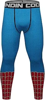 [Red Plume] Men's Sports Compression Pants Tights Baselayer Workout Cool Dry Long Running Leggings