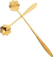 Alipis 1 Set Flower Design Spoon Cute Dessert Spoon Honey for Parties Mixing Utensil for Cocktails Juices More