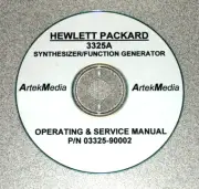 HP 3325A SYNTHESIZER FUNCTION GENERATOR Operating & Service Manual w Schematics