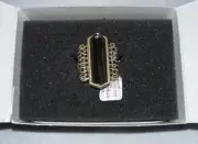 Lia Sophia RANSOM Ring Brown & Charcoal Crystals on Matte Gold Tone Sz-9