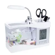 Multifunctional USB Rechargeable Mini Fish Tank Aquarium With Clock Function