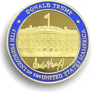 Trump Presidential Challenge Coin - 47th U.S. President Token with White House & Seal