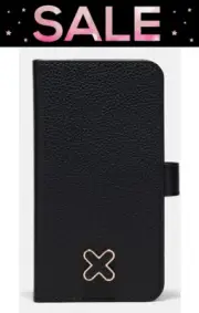 MIMCO HENDRIX FLIP CASE IPHONE 14 PRO MAX CASE COVER BLACK ROSE GOLD RRP$129