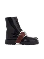 Maison Margiela Brushed Leather Tabi Ankle Boots