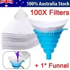 100X Micron Fine Paint Paper Strainers Sieve Filter Nylon Mesh + Foldable Funnel