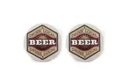 8pc ThirstyStone Beer Bone Drink Local 11cm Dolomite Stone Cork Cups Coaster Set