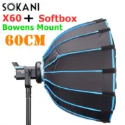 Sokani X60 V2 COB 80W 5600K Bowens Mount Light LED Video + 60cm Octagon Softbox