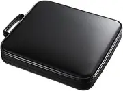 ABOOFAN Large Capacity DVD Storage Pouch with Zipper Closure Portable CD Organizer Bag for Discs for Car Home Use Convenient Handle for Easy Carrying