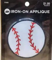 3" BASEBALL Embroidery Iron On/Sew On Applique Patch, BRAND NEW