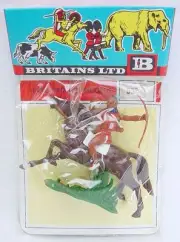 Britains Ltd Herald 1:32 WILD WEST BOW & ARROW MOUNTED INDIAN Figure Set MISB`68
