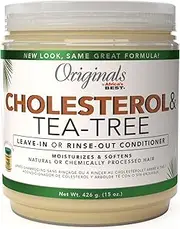Originals by Africa's Best Cholesterol Tea Tree Oil, Rinse-Out Plus Leave in Conditioner, Repair and Revitalize Damaged, Dry, Overprocessed Hair, 15 oz