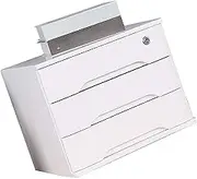 Solid Wood Desktop File Cabinet Organizer with Multilayer Storage Box and Drawers for Monitor Stand/Printer Platform