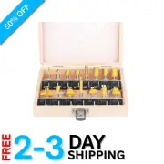Versatile 15-Piece Router Bit Set 1/4 Inch - Ideal Woodworking Tools for Novices