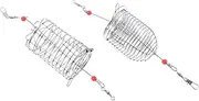 VANZACK 12 Pack Bait Cage Lure Holder Practical Fishing Tackle for Outdoor Fishing and Bait Thrower Cage