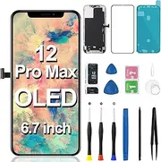 OLED for iPhone 12 Pro Max Screen Replacement LCD Display A2410 A2411 A2412 A2342 3D Touch Frame Digitizer Full Assembly Repair Tool Kit 6.5 inch