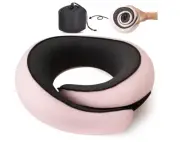 Travel Neck Pillow Airplanes Car 100% Pure Memory Foam 360° Head Support pink