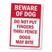 14 x 10 inch “Beware of Dog - Do Not Put Non-Reflective Aluminum 10" x 14"