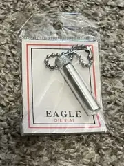 NEW EAGLE OIL VIAL CONTAINER KEYCHAIN 73901 SILVER 1.5 INCH BASE BLESSING LDS NR