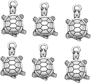 TEHAUX 20pcs Alloy Tortoise Pendants Charm Antique Silver Jewelry Making Accessories for Necklace Bracelet Keychain More Craft Supplies