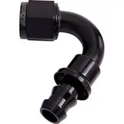 Aeroflow 400 Series Push Lock 120° Hose End -12AN, AF404-12BLK