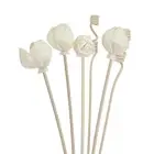 6Pcs Flower Rose Bud Rattan Reed Diffuser Sticks Replacement Fragrances Bathroom