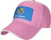 SSIULUS Oklahoma State Flag Casquette Cap Hats,Trucker,Baseball Cap with Snapback,Perfect for Summer,Golf