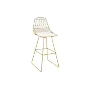 Set of 2 Lucy Kitchen Counter Bar Stool - Gold - Gold